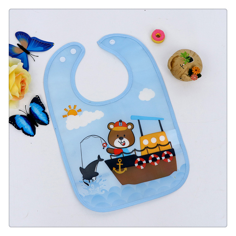 Producción al por mayor desmontable bebé arroz bolsa impermeable desechable Toalla de saliva Eva pegajosa hebilla impermeable bolsa de arroz al por mayor