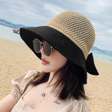 潮牌帽子女夏天韩版百搭防晒渔夫帽防紫外线日系太阳帽遮脸遮阳帽