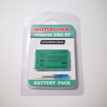 厂家供应GBA SP 850mAh游戏机电池+螺丝刀 GBA SP battery吸塑装