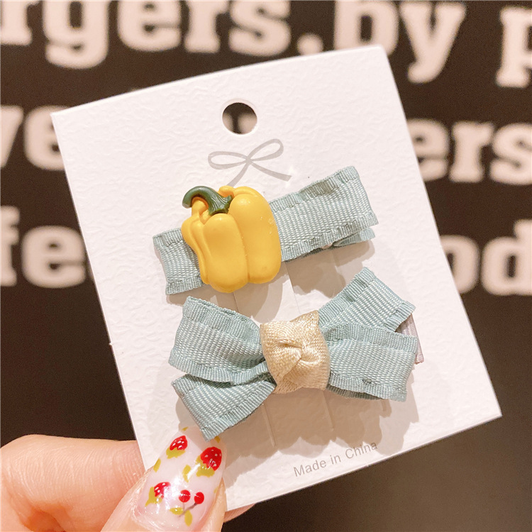 Nuevos accesorios para el cabello del bebé Bangs clip de horquilla para niñas clip de tocado a cuadros arco cartón traje horquilla para niños