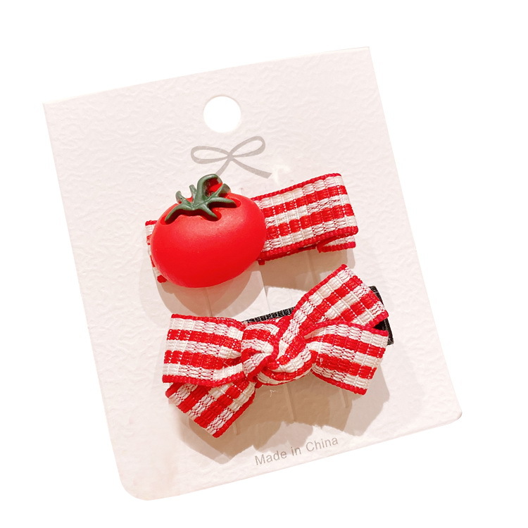 Nuevos accesorios para el cabello del bebé Bangs clip de horquilla para niñas clip de tocado a cuadros arco cartón traje horquilla para niños