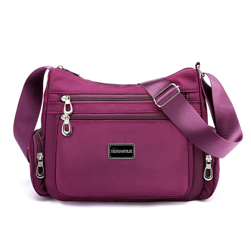  New Multi-layer Shoulder Bag Oxford Cloth Women's Bag Large Capacity Mom Bag Messenger Bag Lightweight Cloth Bag Backpack