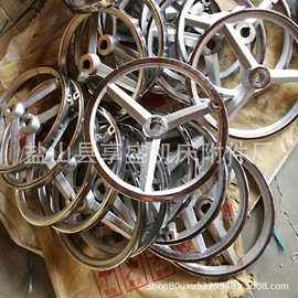 机床手轮3-20寸铸铁圆形手轮电镀波纹镀铬手轮M8\M10\M12内丝手轮