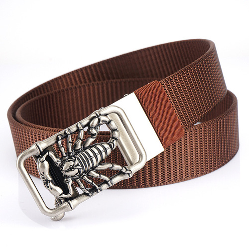 Thickened new toothless and holeless belt men's automatic buckle casual versatile belt belt nylon belt wholesale
