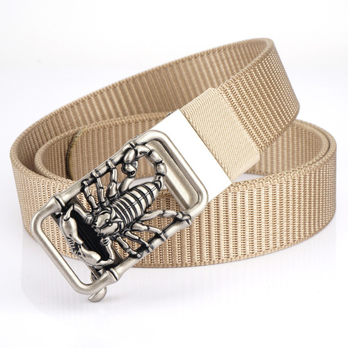 Thickened new toothless and holeless belt men's automatic buckle casual versatile belt belt nylon belt wholesale