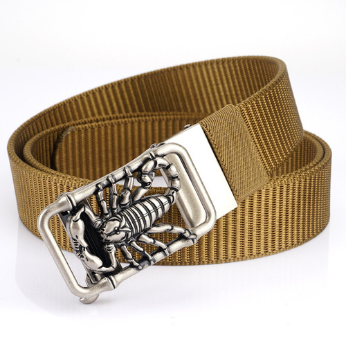 Thickened new toothless and holeless belt men's automatic buckle casual versatile belt belt nylon belt wholesale