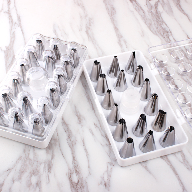 factory goods in stock Cross border Amazon 430 Stainless Decorating mouth 18 Set of parts Piping suit Cake Piping tool