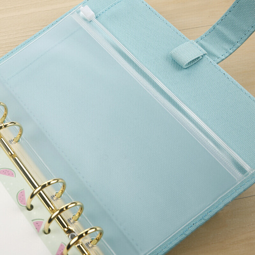 A5/A6 frosted PVC storage bag, loose-leaf notebook storage card bag, zipper bag, zipper bag, information loose-leaf bag