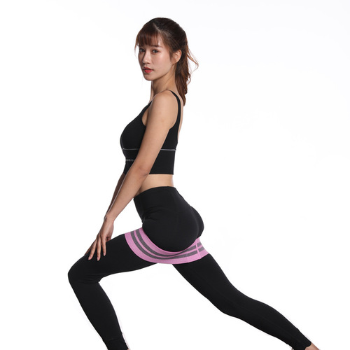 Body-building yoga elastic band stretching belt butt-beautifying belt hip circle squat resistance band indoor training fitness resistance band