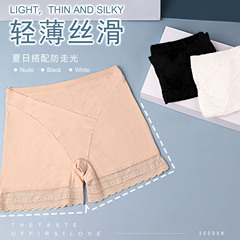 Pregnant women's underwear, female lace summer 1/3 legging, middle waist pregnancy safety pants, wearable four-square pants, 30099
