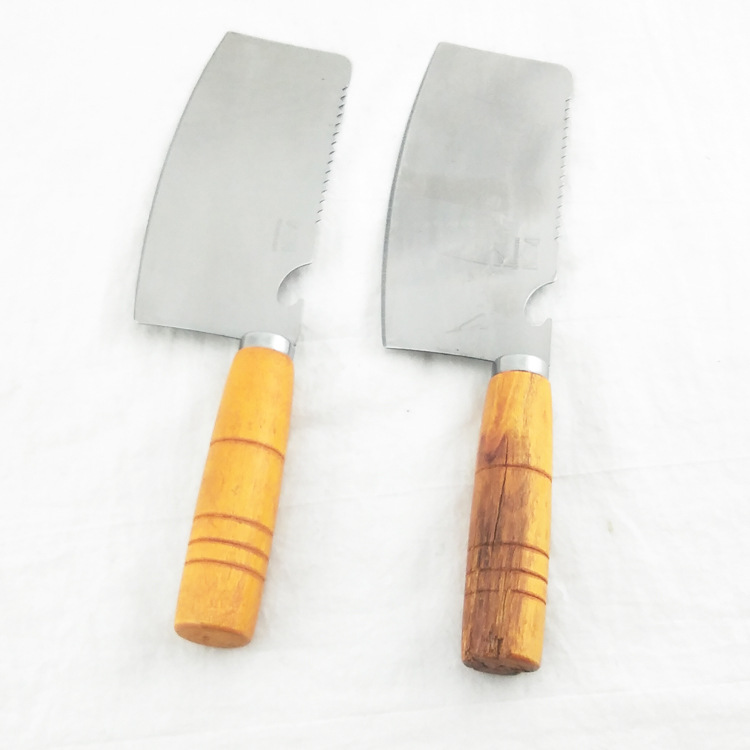 E1244 mango rojo cuchillo de cocina rebanada de carne cuchillo doméstico Yiwu 2 yuanes dos yuanes Tienda Al Por Mayor