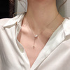 Necklace stainless steel, chain for key bag , ring, pendant, internet celebrity, simple and elegant design