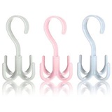 Rotating Hook Multi-purpose Function Coat Hook Tie Rack Hat Shoe Rack Belt Four-claw Hanging Bag Scarf Rack