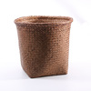 Straw round flowerpot, storage system, garbage can