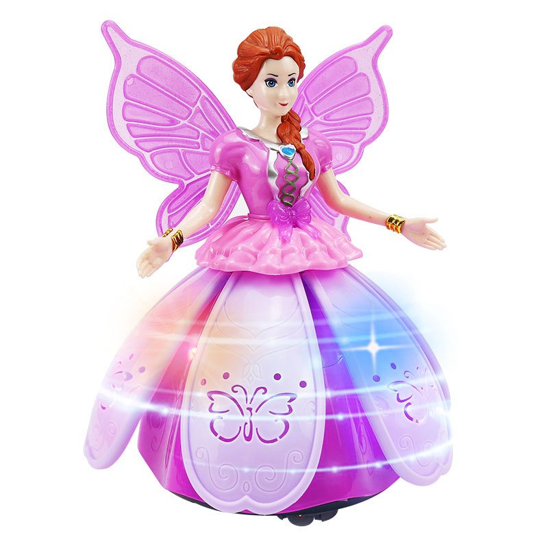 Light Music Projection Dancing Princess Electric Rotating Dancing Toy Children Boys and Girls Gift Doll Tiktok Same