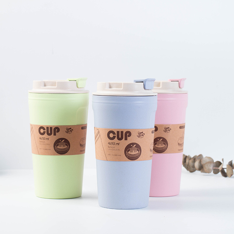 Wheat Straw Water Cup Student White Collar Office