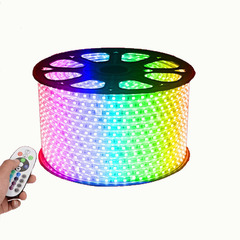 LED strip 220V high voltage 5050 multi-color 60 LED RGB dimmable waterproof SMD flexible light bar