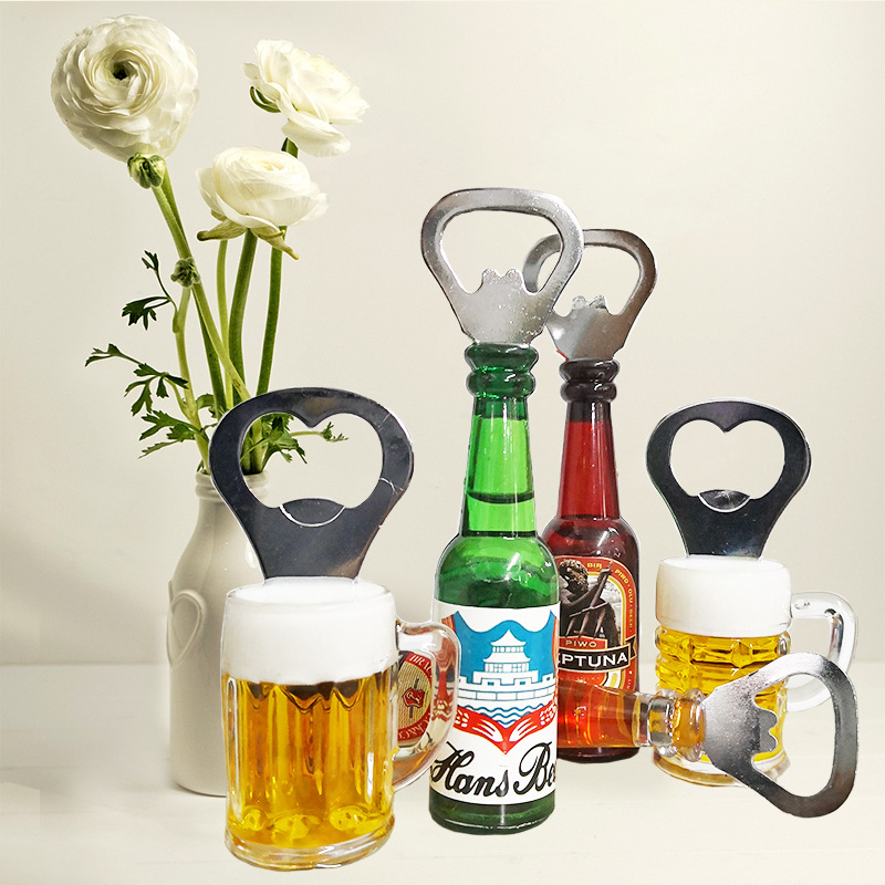 크리 에이 티브 맥주 병따개 개인 와인 병 맥주 병따개 다기능 자석 냉장고 재고 크로스 보더