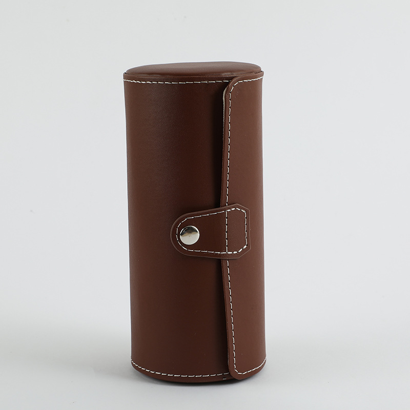 Caja de reloj de cubo de tres dígitos marrón