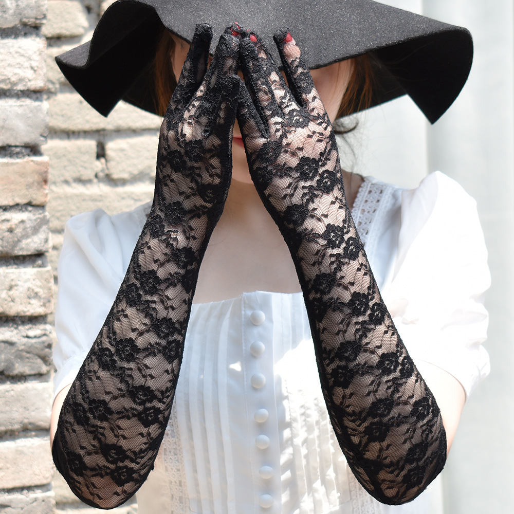 Summer sexy thin long gloves