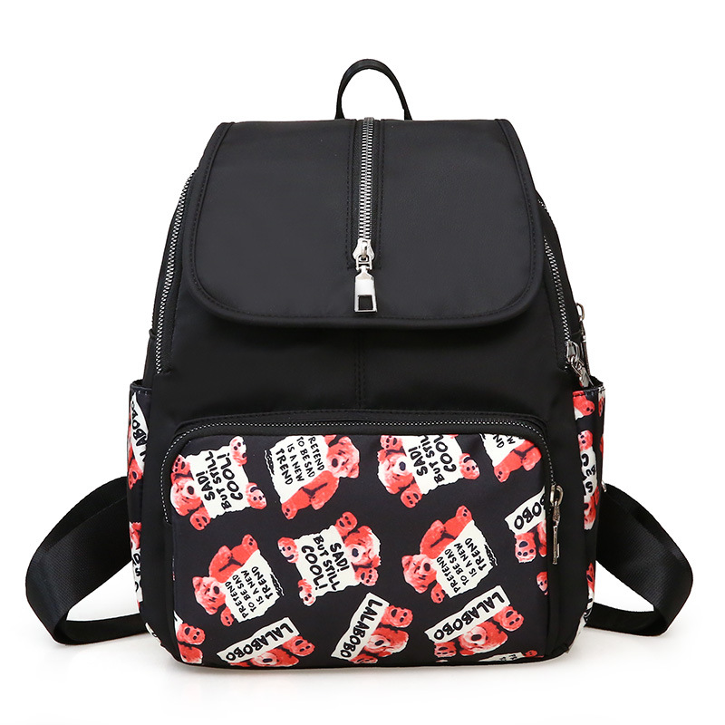 Estilo étnico chino de moda patrón impreso mochila de las mujeres de tela Oxford viaje de ocio ligero de gran capacidad mochila