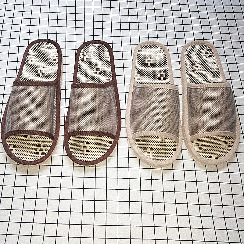 Новый отель Four Seasons пол Швабра утолщенный Крытый нескользящий домашний ротанговый соломенный коврик с мягким дном отель тапочки производители оптом