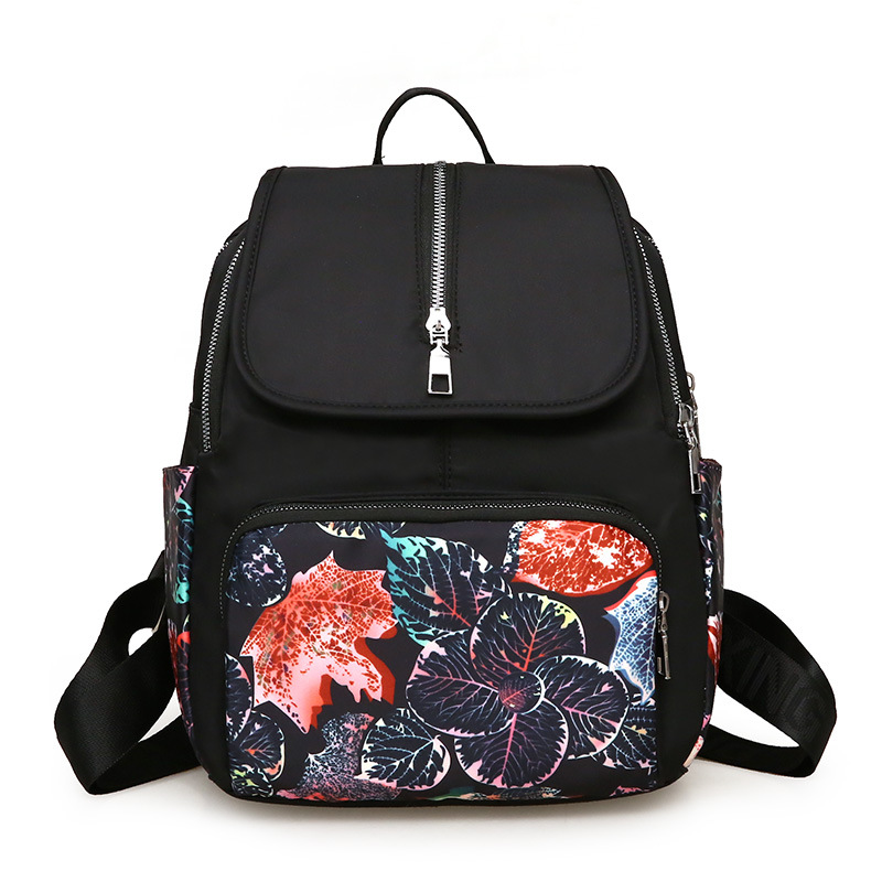 Estilo étnico chino de moda patrón impreso mochila de las mujeres de tela Oxford viaje de ocio ligero de gran capacidad mochila