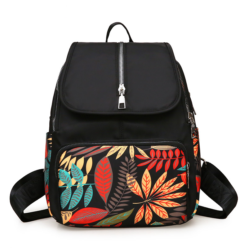 Estilo étnico chino de moda patrón impreso mochila de las mujeres de tela Oxford viaje de ocio ligero de gran capacidad mochila