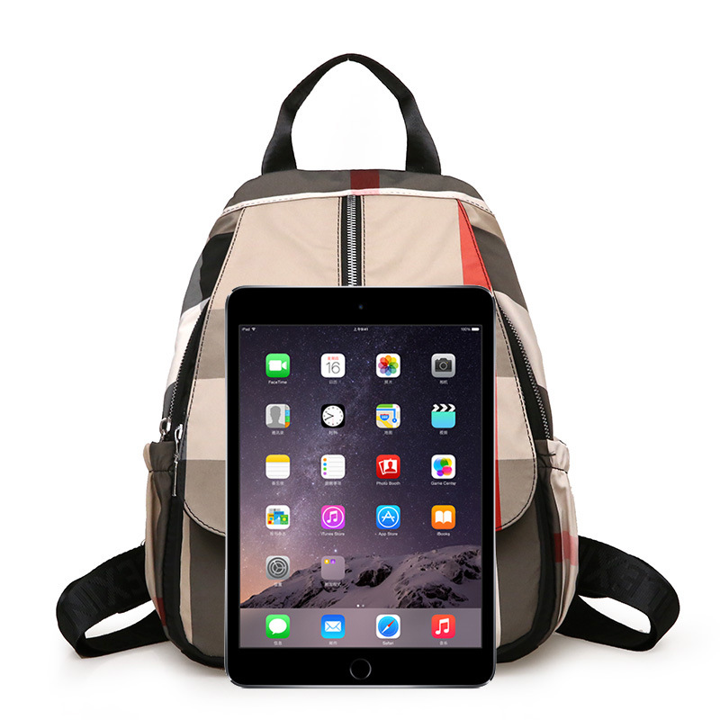 Mochila de tela Oxford para mujer 2020 primavera nuevo estilo coreano casual bolsa de lona pequeña mochila a cuadros estilo británico mochila