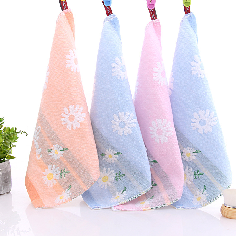 Cotton peach heart small towel kitchen bathroom hand towel absorbent soft square towel adult universal small towel wholesale