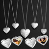 Photo frame heart-shaped, pendant, silver necklace, new collection