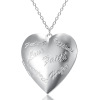 Photo frame heart-shaped, pendant, silver necklace, new collection