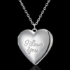 Photo frame heart-shaped, pendant, silver necklace, new collection