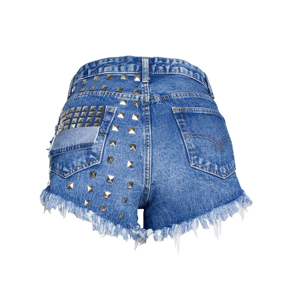 AliExpress Amazon ebay women's ripped denim loose shorts rivet hot pants supply