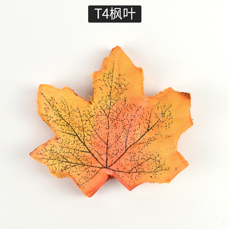 T4 hoja de arce amarillo brillante (100PCS)