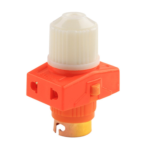 Household orange red lamp holder two-color screw lamp holder with switch split fire chandelier head dual-way conversion lamp holder wholesale