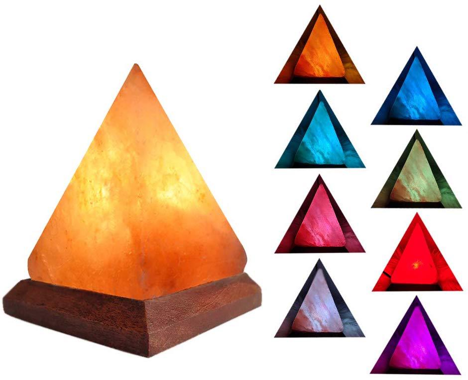 Lámpara de sal lámpara de sal de cristal del Himalaya que cambia de color colorido USB lámpara de sal natural lámpara de piedra de sal lámpara de noche luz de noche