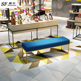 现代简约换鞋凳 小户型玄关进门换鞋凳服饰商场休息布艺沙发凳