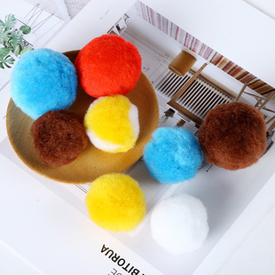 New acrylic fur ball multicolor fur ball creative keychain pendant clothing accessories DIY pompom wholesale