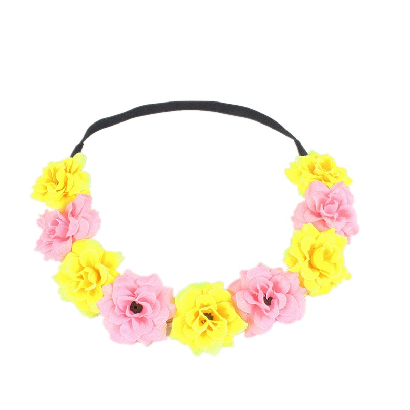 Nueva Europa y América vacaciones junto al mar accesorios para el cabello FIESTA DE Halloween Garland oro plata flor tocado banda de pelo para las mujeres