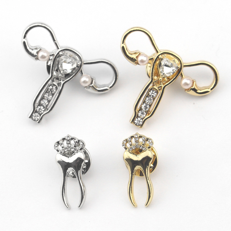 Insignias y alfileres médicos para doctor, enfermera, ECG, ambulancia, dentista – equipo médico decorativo.