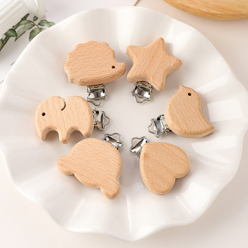 Beech children's animal pacifier clip baby comfort toy teether chain clip diy lanyard metal accessories