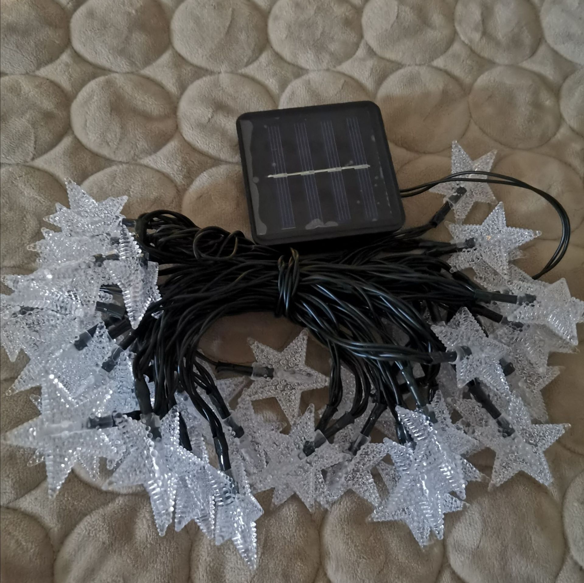 Transfronterizo Taobao luz solar cadena LED estrella luz Navidad vacaciones cumpleaños jardín decorativo luz al aire libre color luz cadena