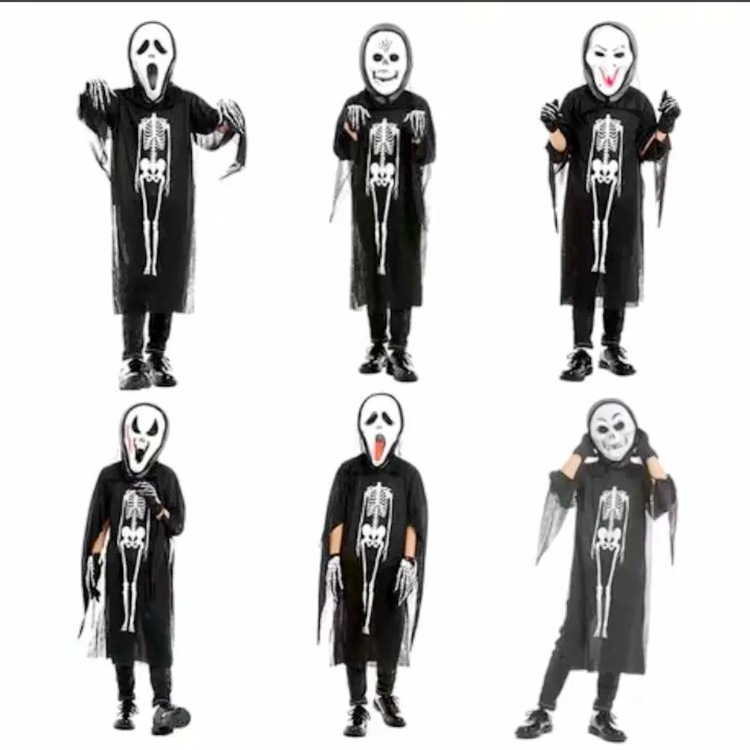 Fabricantes de máscaras de terror de Halloween en stock, accesorios de ropa, máscaras de esqueleto, máscaras de carnaval, máscaras de grito