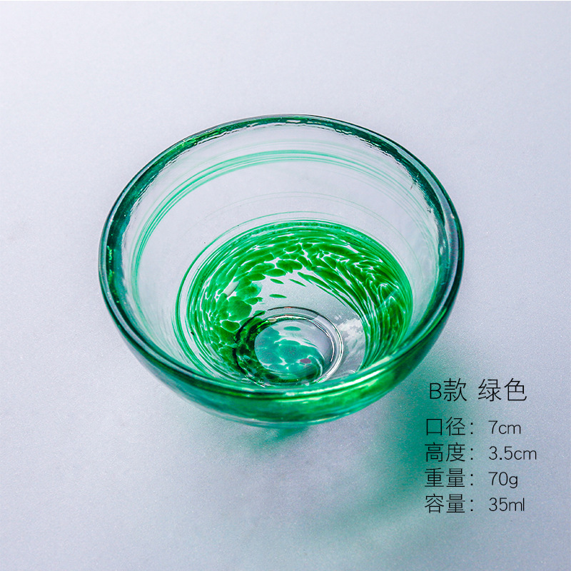 Venta directa de fábrica nuevo color gota de agua vidrio sola taza de té creativo japonés té Kung Fu juego de té maestro sola taza