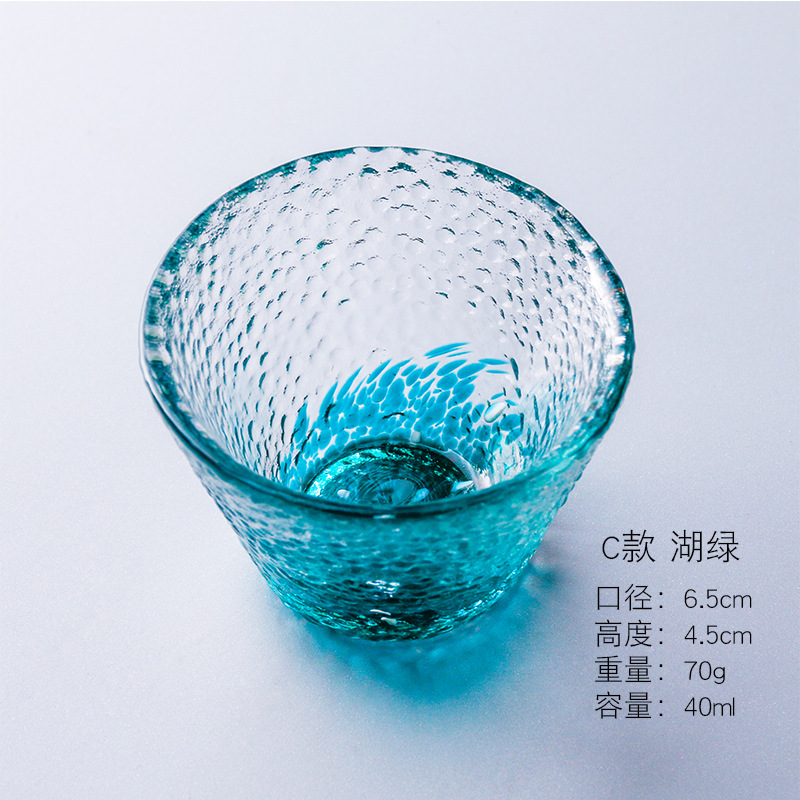 Venta directa de fábrica nuevo color gota de agua vidrio sola taza de té creativo japonés té Kung Fu juego de té maestro sola taza