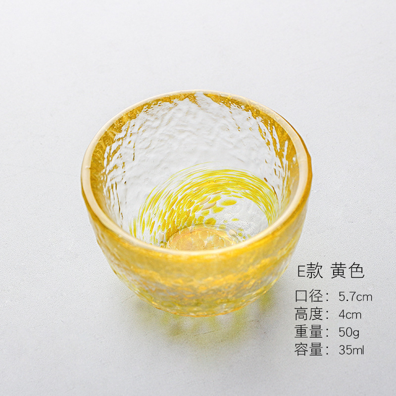 Venta directa de fábrica nuevo color gota de agua vidrio sola taza de té creativo japonés té Kung Fu juego de té maestro sola taza