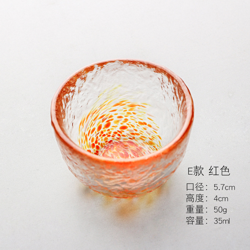 Venta directa de fábrica nuevo color gota de agua vidrio sola taza de té creativo japonés té Kung Fu juego de té maestro sola taza