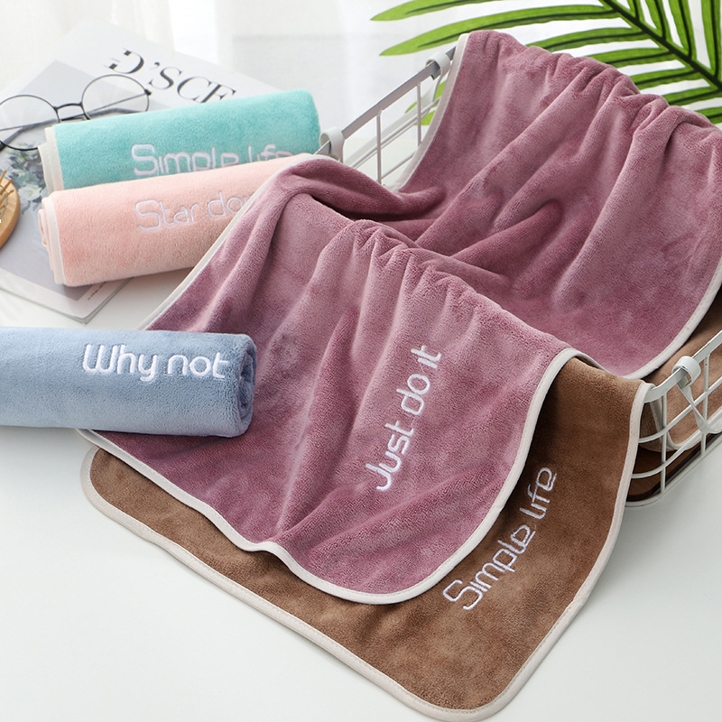 100g Korean Embroidered Youth Pie Towel Fine Fiber Polyester Brocade Thickened Absorbent Beauty Cleansing Towel Factory Direct Supply