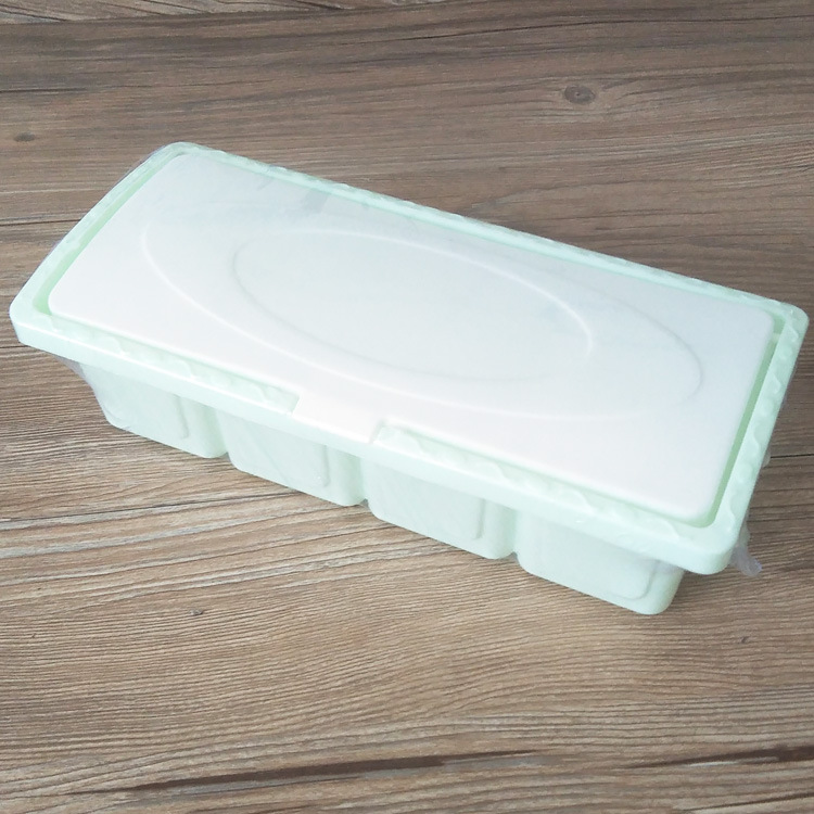 G1 412 501 caja de condimento de cuatro rejillas condimento tarro botella de salsa caja de ingredientes necesidades diarias dos yuanes Tienda Al Por Mayor